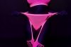 Two piece with crop top and stockings - pink - XS/XL